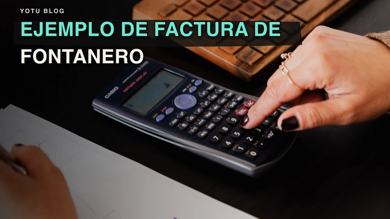 Ejemplo de factura de fontanero: campos y partidas
