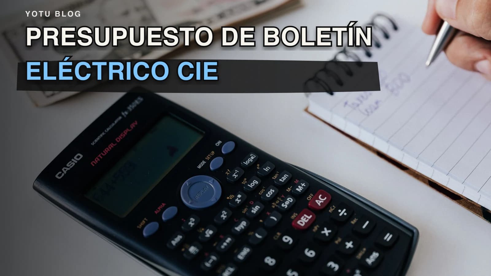 Presupuesto de boletín eléctrico CIE: ejemplo